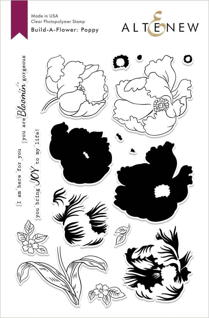 Build-A-Flower Set Build-A-Flower: Poppy Layering Stamp & Die Set