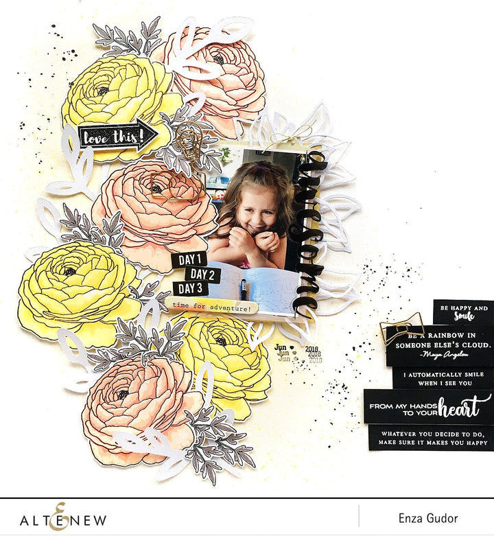Build-A-Flower Set Build-A-Flower: Ranunculus Layering Stamp & Die Set