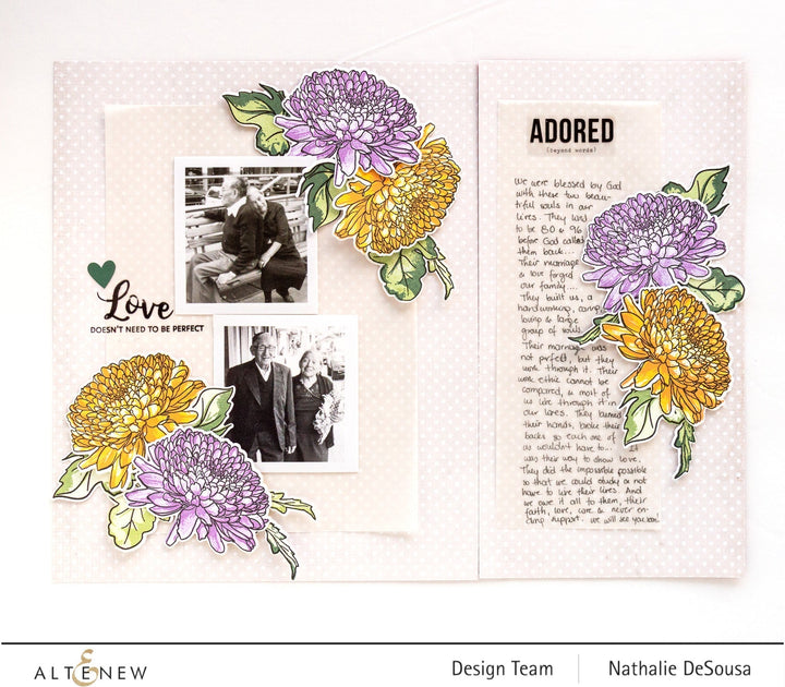 Build-A-Flower Set Build-A-Flower: Semi-Double Chrysanthemum Layering Stamp & Die Set