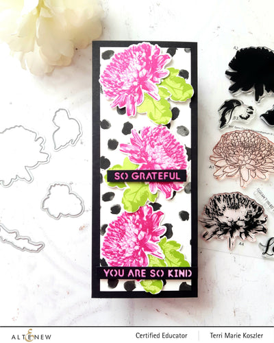 Build-A-Flower Set Build-A-Flower: Semi-Double Chrysanthemum Layering Stamp & Die Set