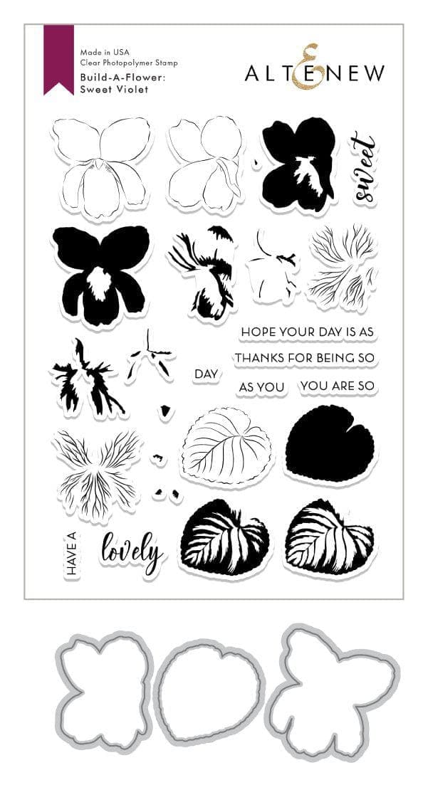 Build-A-Flower Set Build-A-Flower: Sweet Violet Layering Stamp & Die Set