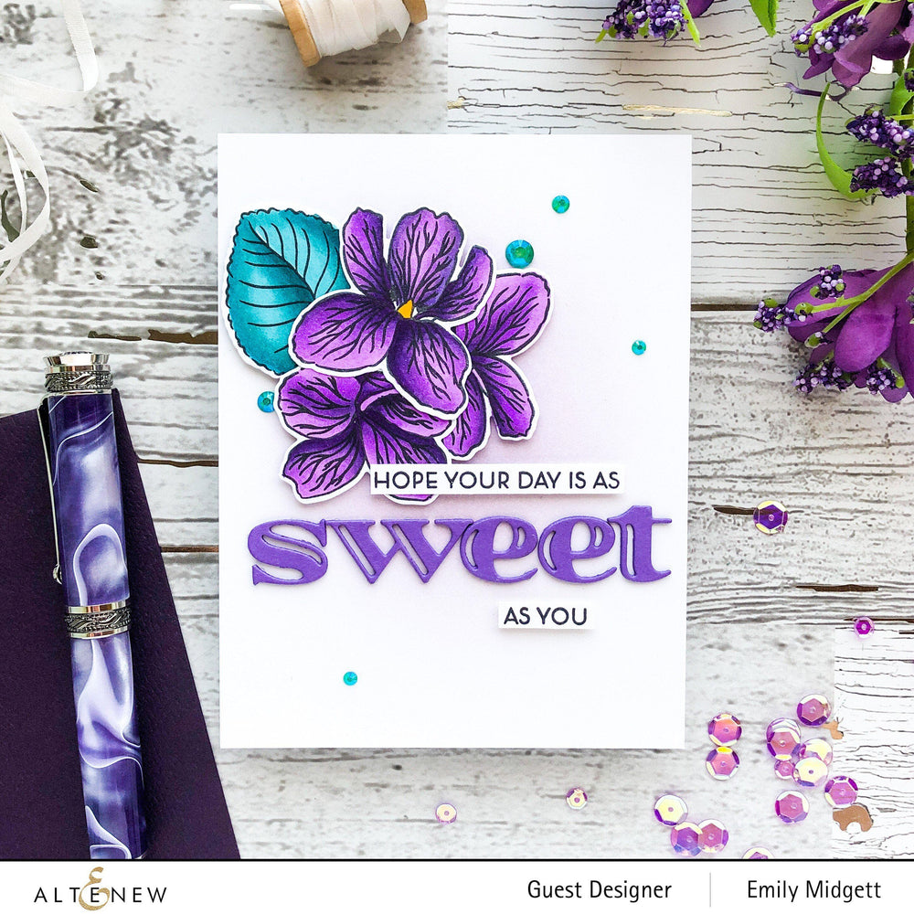 Build-A-Flower Set Build-A-Flower: Sweet Violet Layering Stamp & Die Set