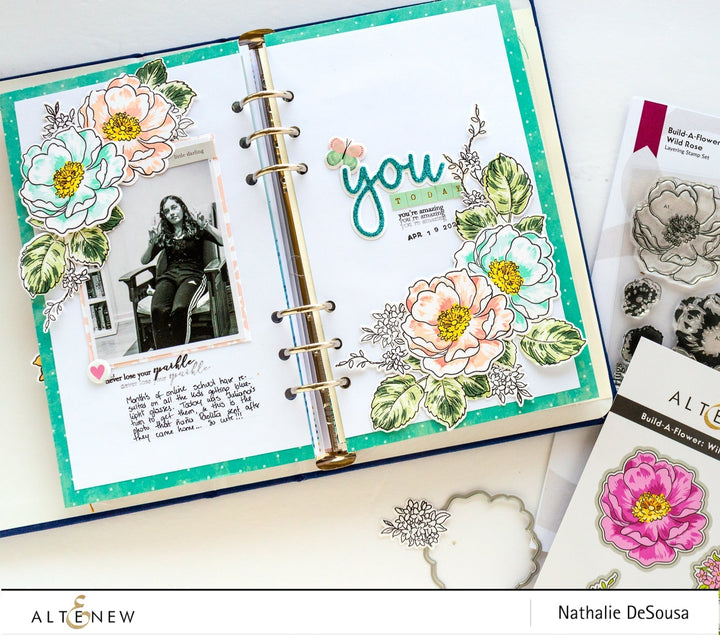 Build-A-Flower Set Build-A-Flower: Wild Rose Layering Stamp & Die Set
