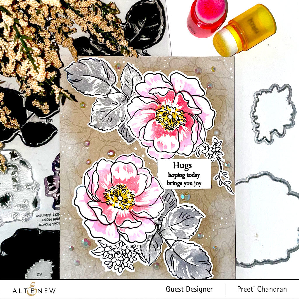 Build-A-Flower Set Build-A-Flower: Wild Rose Layering Stamp & Die Set