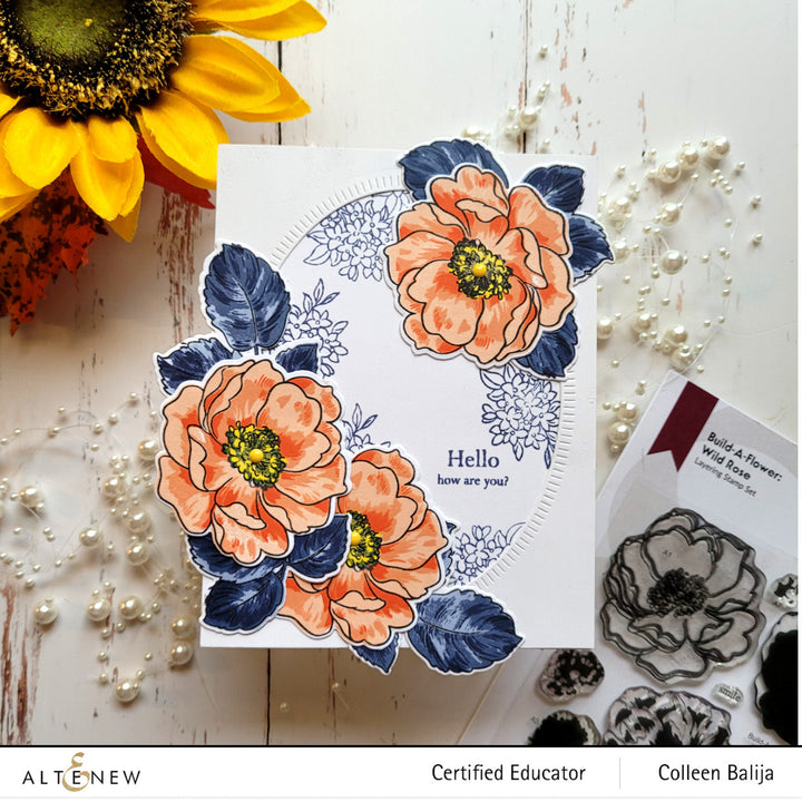 Build-A-Flower Set Build-A-Flower: Wild Rose Layering Stamp & Die Set