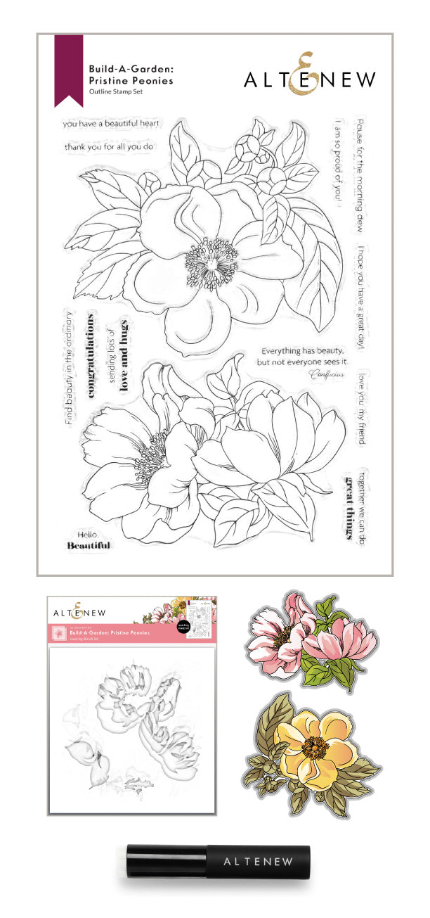 Build-A-Garden Bundle Build-A-Garden: Pristine Peonies & Add-On Die Bundle
