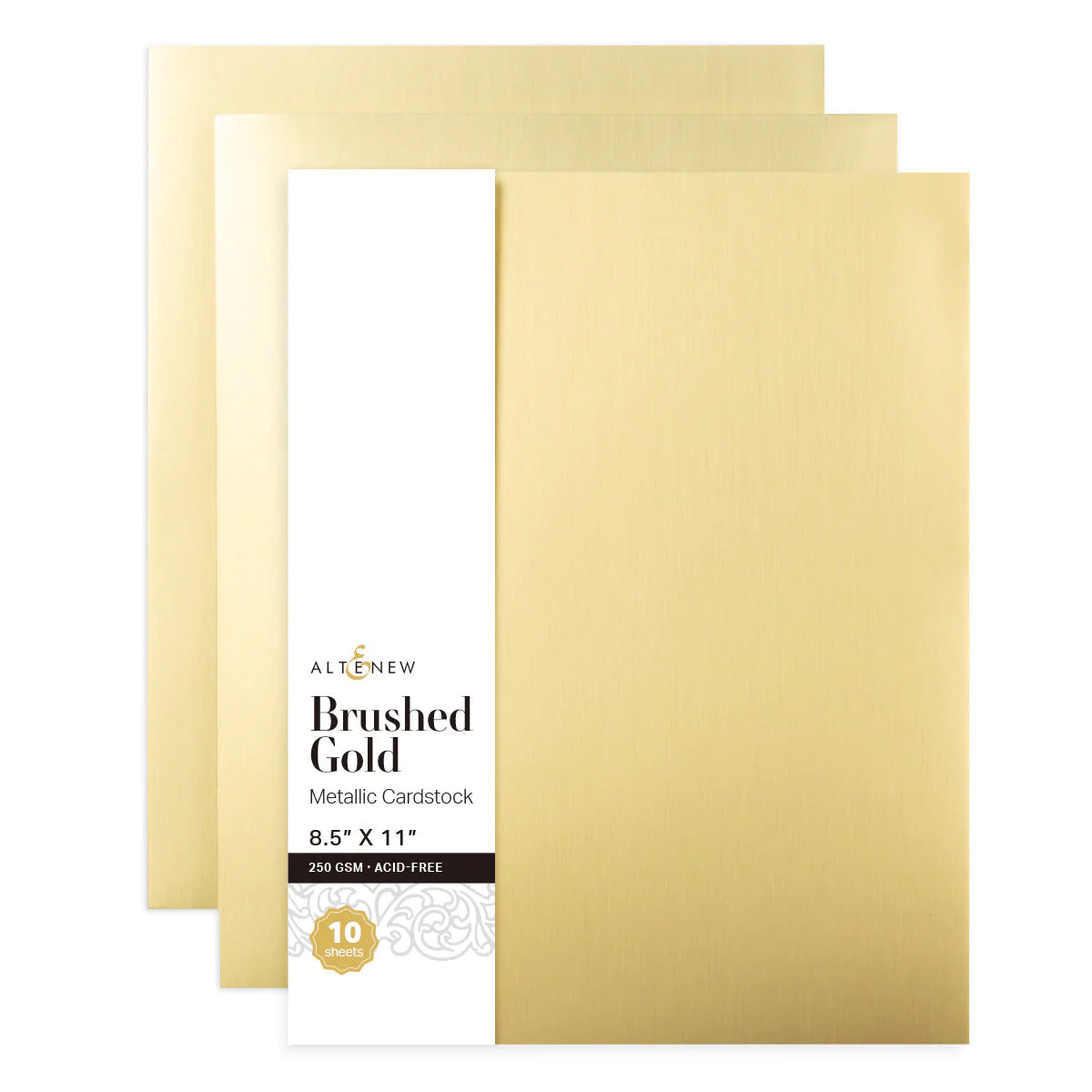 Cardstock Brushed Gold Metallic Cardstock (10 sheets/set)
