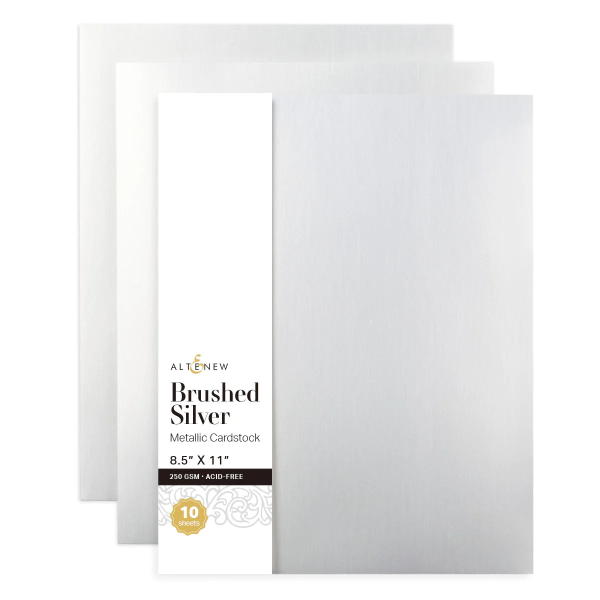Cardstock Brushed Silver Metallic Cardstock (10 sheets/set)