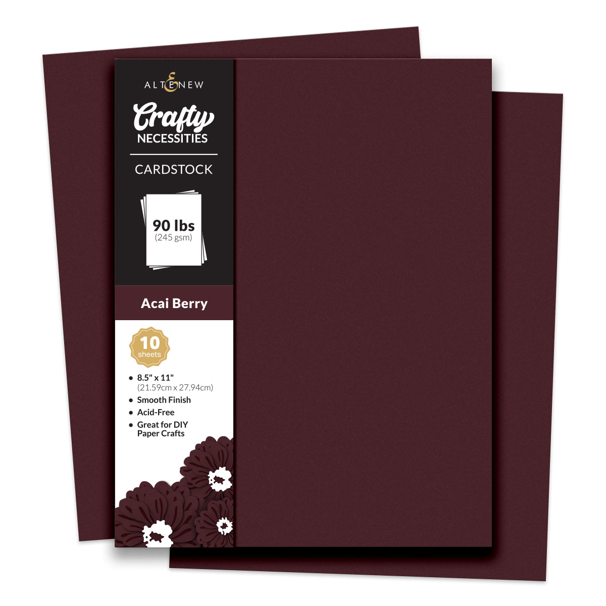 Cardstock Crafty Necessities: Acai Berry Cardstock (10 sheets/set)