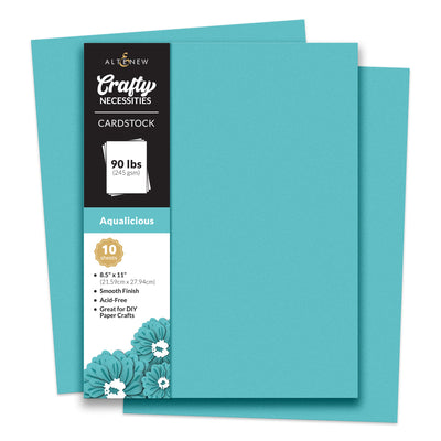 Cardstock Crafty Necessities: Aqualicious Cardstock (10 sheets/set)