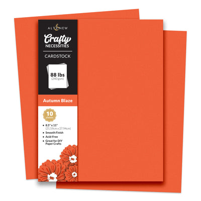 Cardstock Crafty Necessities: Autumn Blaze Cardstock (10 sheets/set)