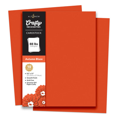 Cardstock Crafty Necessities: Autumn Blaze Cardstock (10 sheets/set)