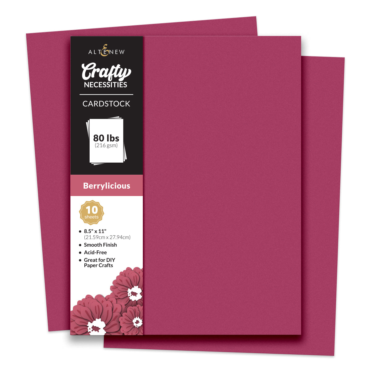 Cardstock Crafty Necessities: Berrylicious Cardstock (10 sheets/set)