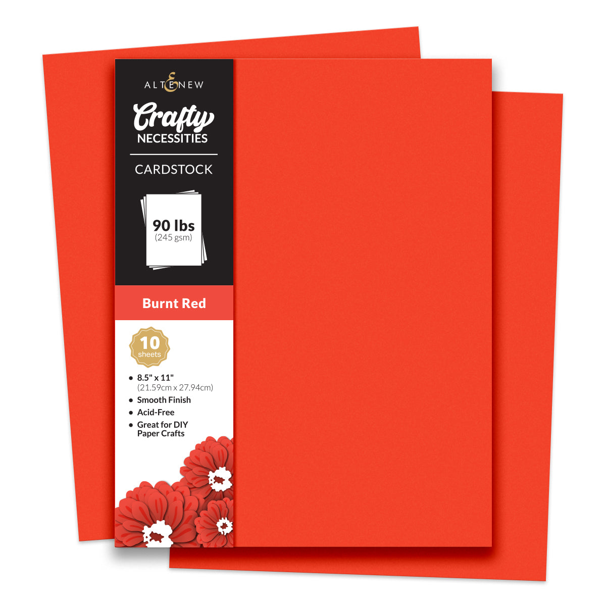 Cardstock Crafty Necessities: Burnt Red Cardstock (10 sheets/set)