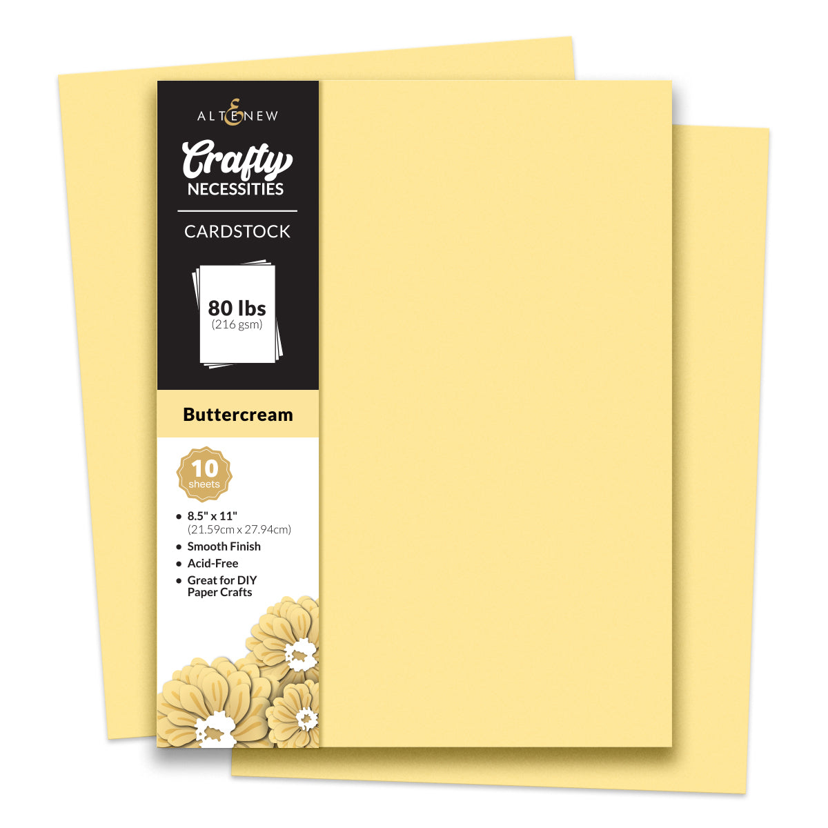 Cardstock Crafty Necessities: Buttercream Cardstock (10 sheets/set)