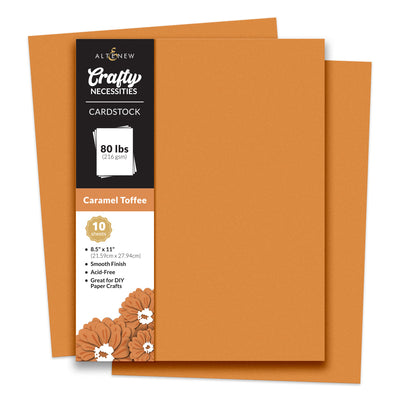 Cardstock Crafty Necessities: Caramel Toffee Cardstock (10 sheets/set)