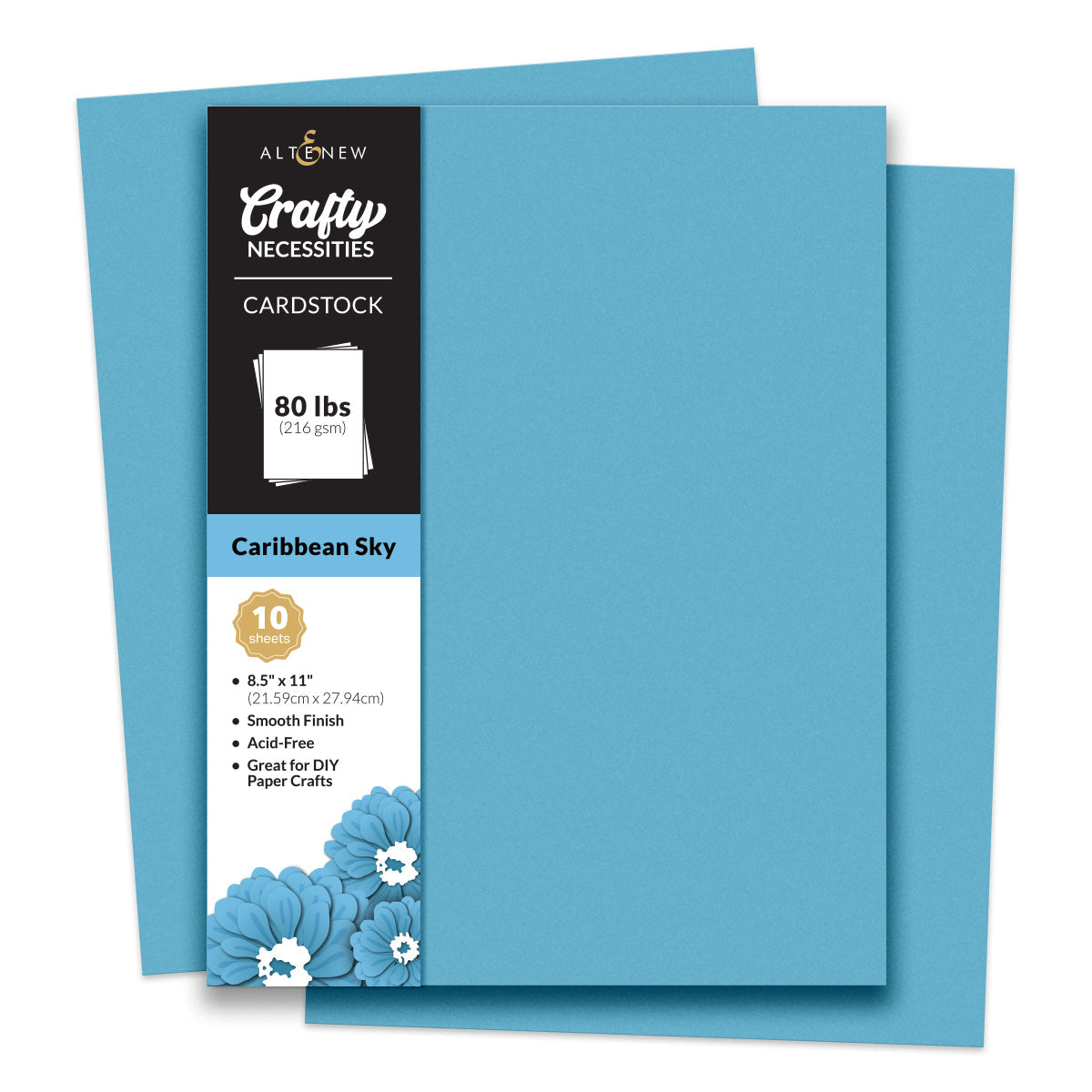 Cardstock Crafty Necessities: Caribbean Sky Cardstock (10 sheets/set)