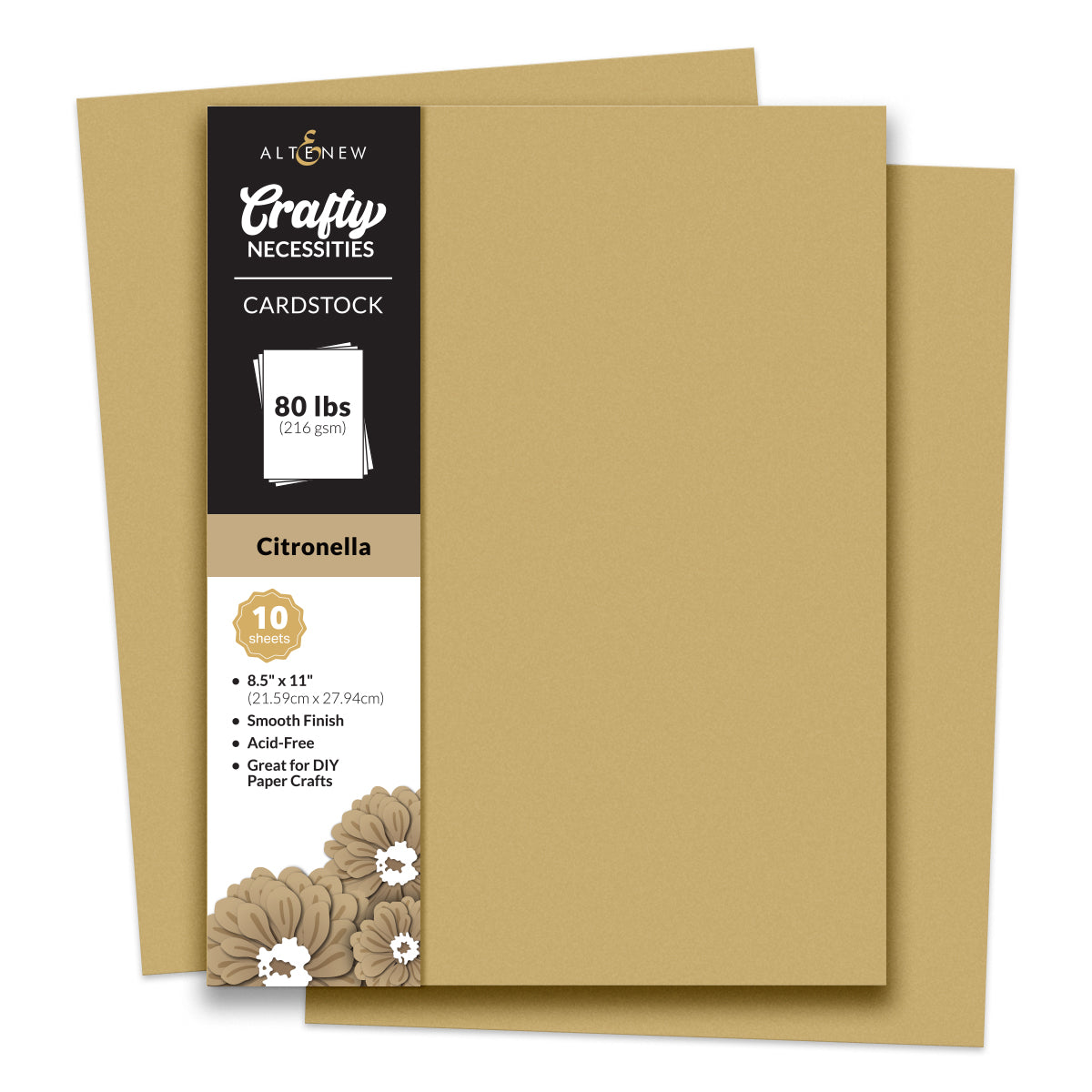 Cardstock Crafty Necessities: Citronella Cardstock (10 sheets/set)