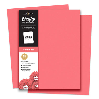 Cardstock Crafty Necessities: Coral Bliss Cardstock (10 sheets/set)