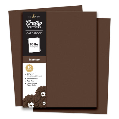 Cardstock Crafty Necessities: Espresso Cardstock (10 sheets/set)