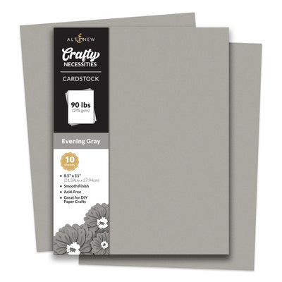 Cardstock Crafty Necessities: Evening Gray Cardstock (10 sheets/set)