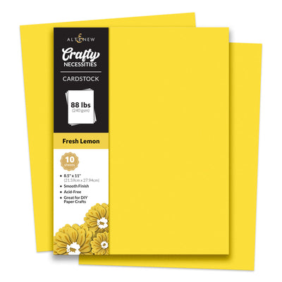 Cardstock Crafty Necessities: Fresh Lemon Cardstock (10 sheets/set)