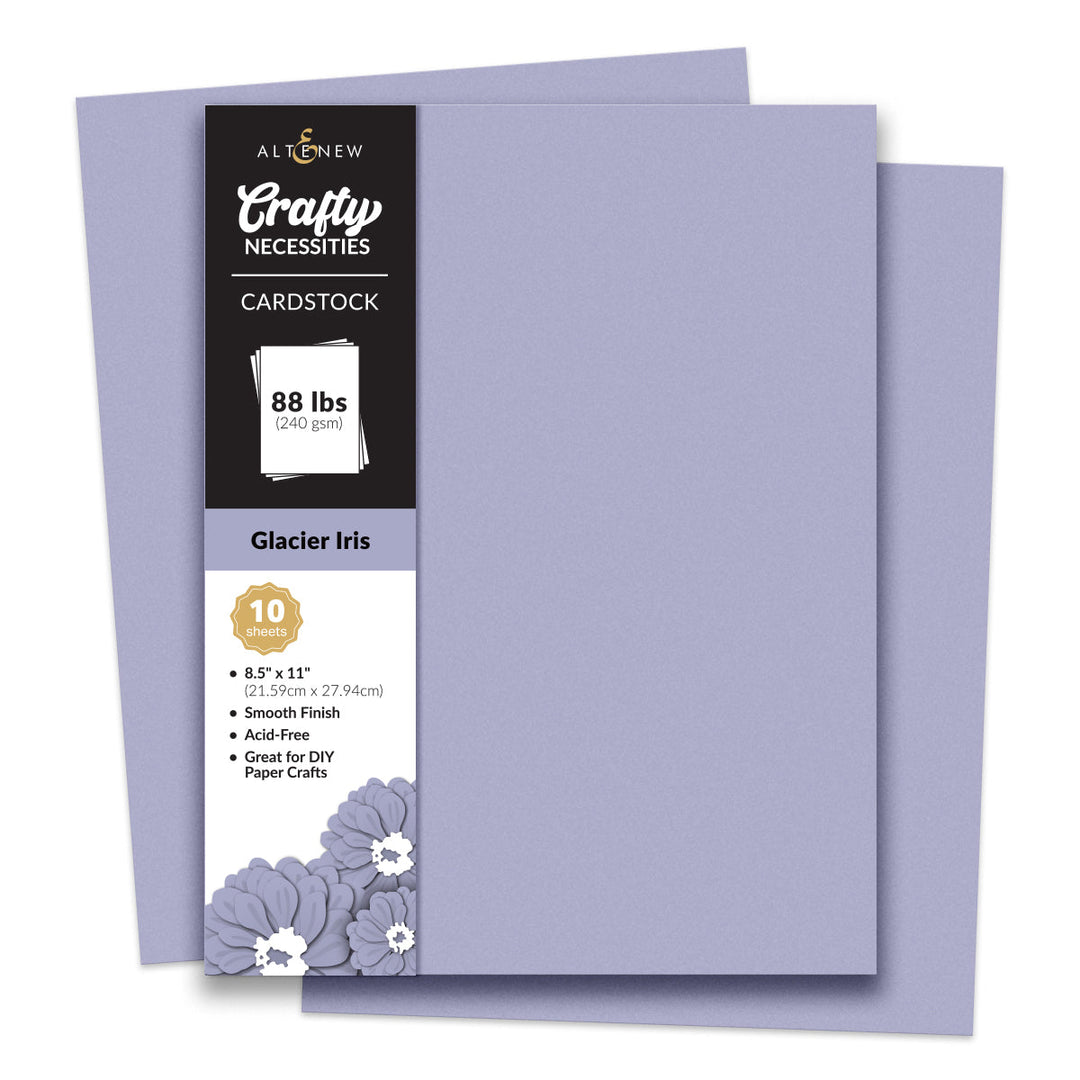 Cardstock Crafty Necessities: Glacier Iris Cardstock (10 sheets/set)