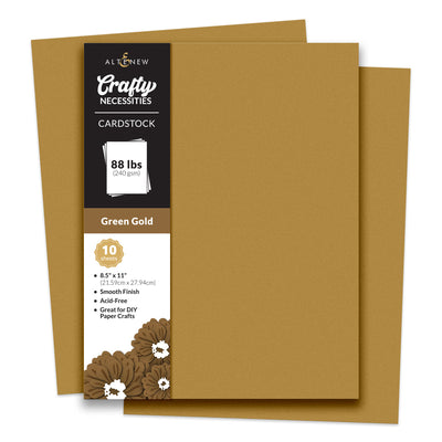 Cardstock Crafty Necessities: Green Gold Cardstock (10 sheets/set)