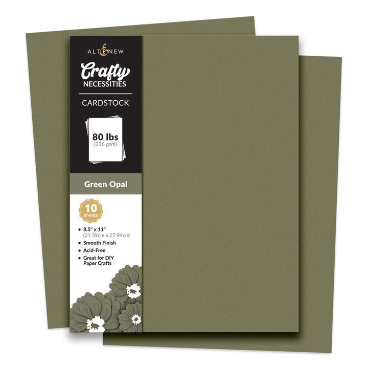 Cardstock Crafty Necessities: Green Opal Cardstock (10 sheets/set)