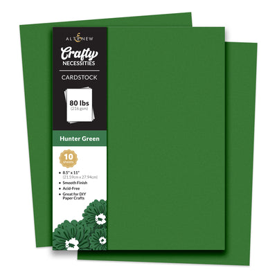 Cardstock Crafty Necessities: Hunter Green Cardstock (10 sheets/set)