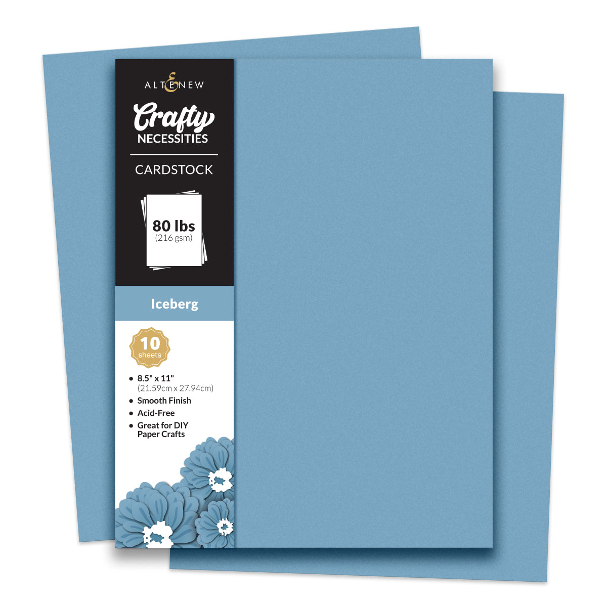 Cardstock Crafty Necessities: Iceberg Cardstock (10 sheets/set)