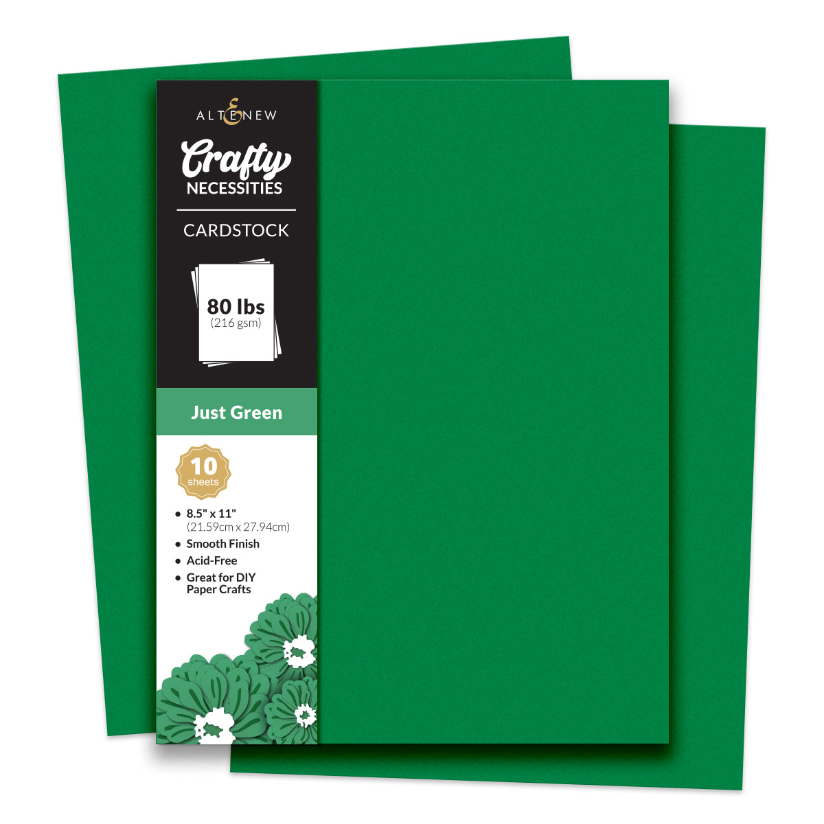 Cardstock Crafty Necessities: Just Green Cardstock (10 sheets/set)