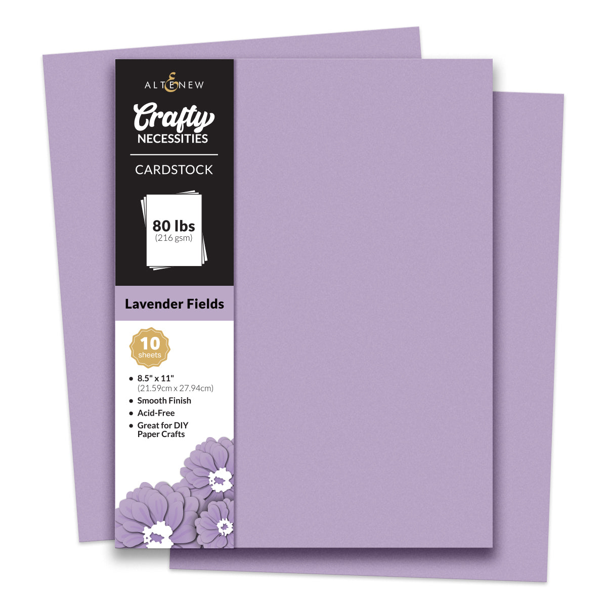 Cardstock Crafty Necessities: Lavender Fields Cardstock (10 sheets/set)