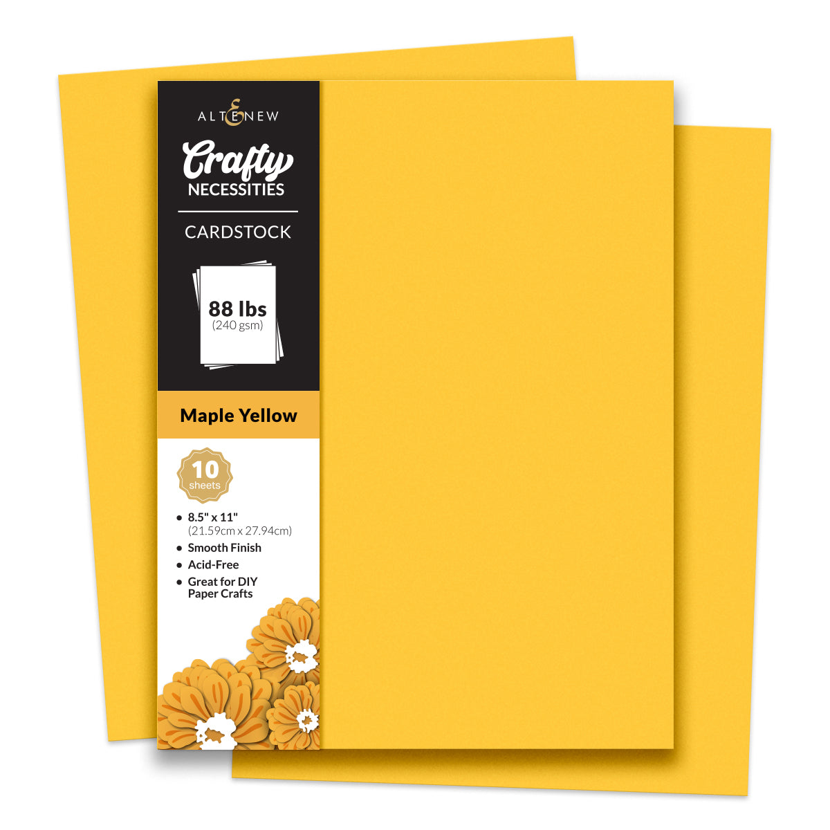 Cardstock Crafty Necessities: Maple Yellow Cardstock (10 sheets/set)