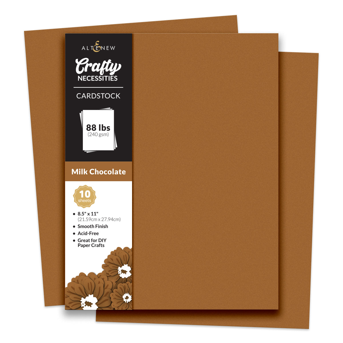 Cardstock Crafty Necessities: Milk Chocolate Cardstock (10 sheets/set)