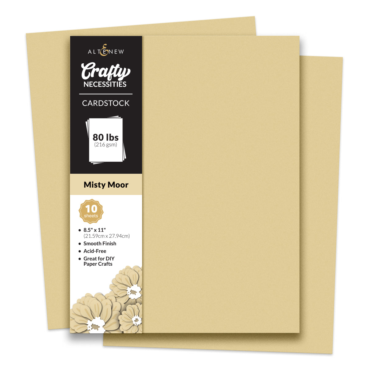 Cardstock Crafty Necessities: Misty Moor Cardstock (10 sheets/set)