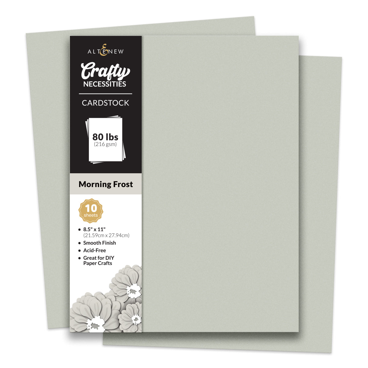 Cardstock Crafty Necessities: Morning Frost Cardstock (10 sheets/set)