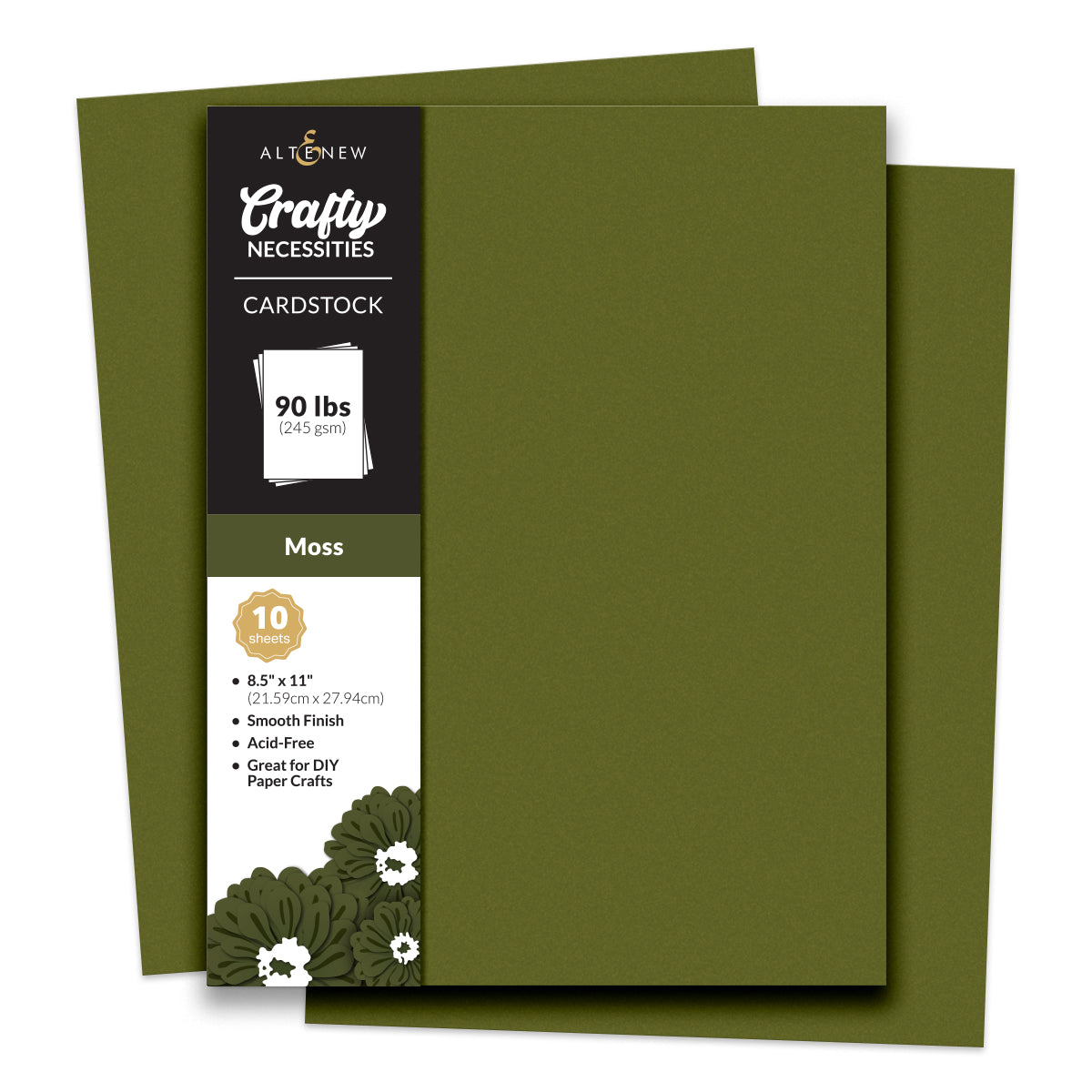 Cardstock Crafty Necessities: Moss Cardstock (10 sheets/set)