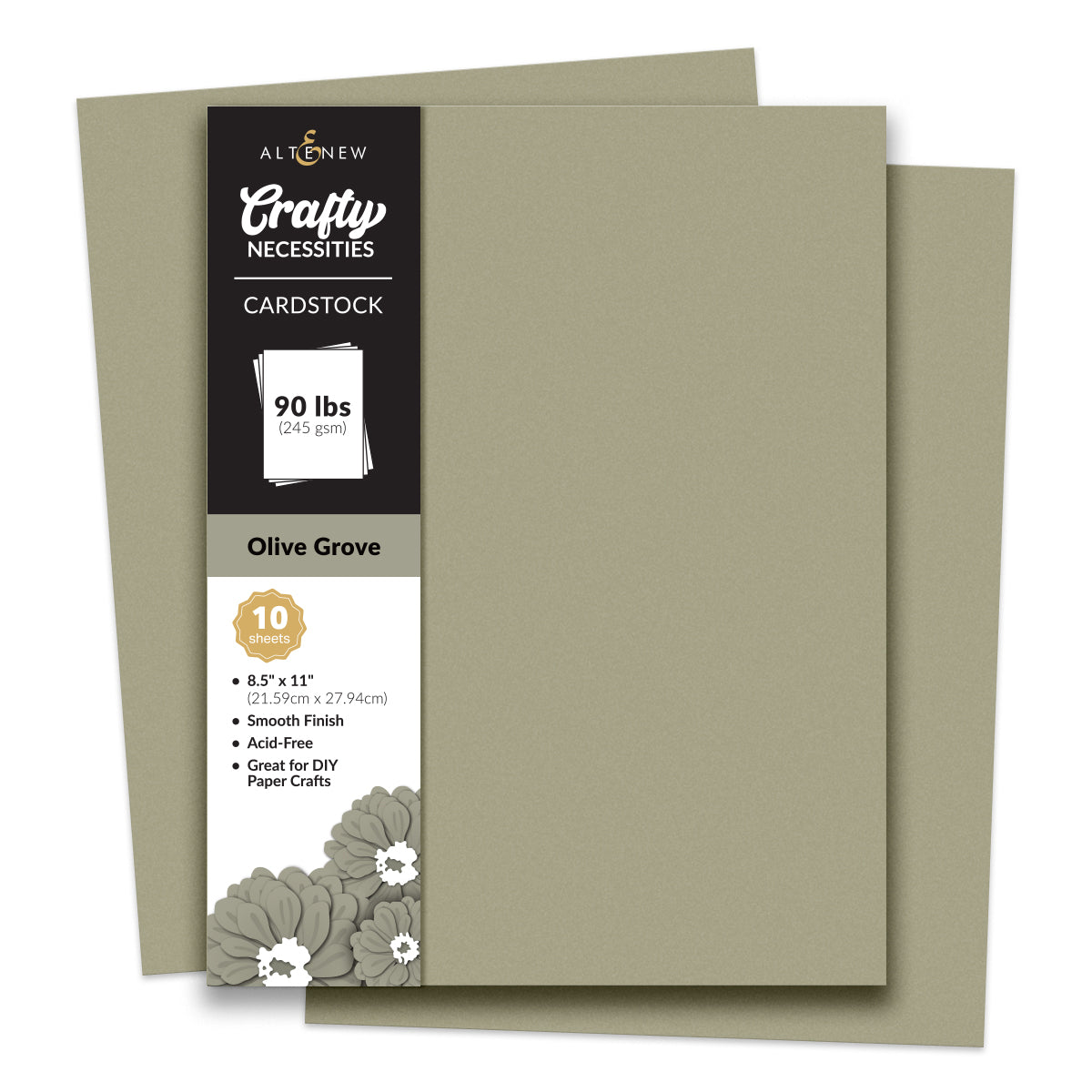 Cardstock Crafty Necessities: Olive Grove Cardstock (10 sheets/set)