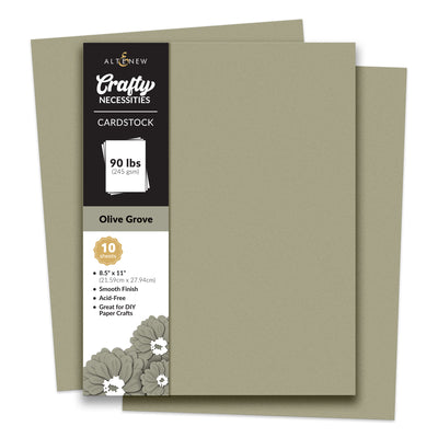 Cardstock Crafty Necessities: Olive Grove Cardstock (10 sheets/set)