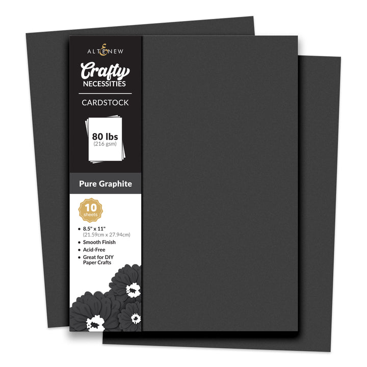 Cardstock Crafty Necessities: Pure Graphite Cardstock (10 sheets/set)