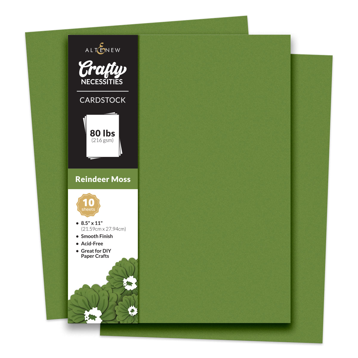 Cardstock Crafty Necessities: Reindeer Moss Cardstock (10 sheets/set)