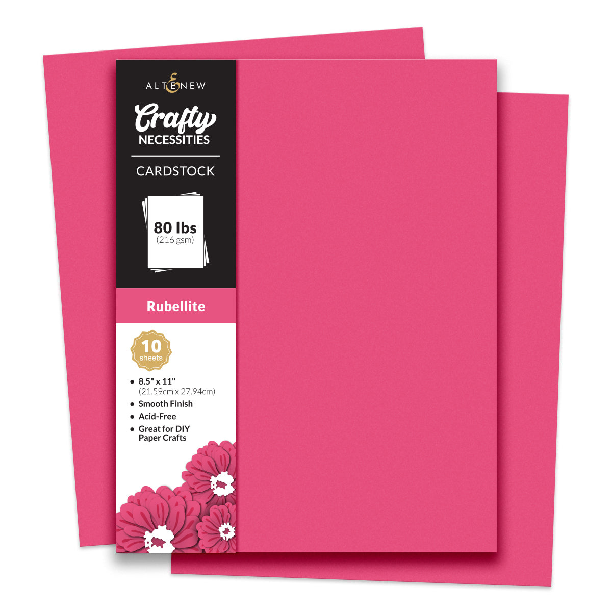 Cardstock Crafty Necessities: Rubellite Cardstock (10 sheets/set)