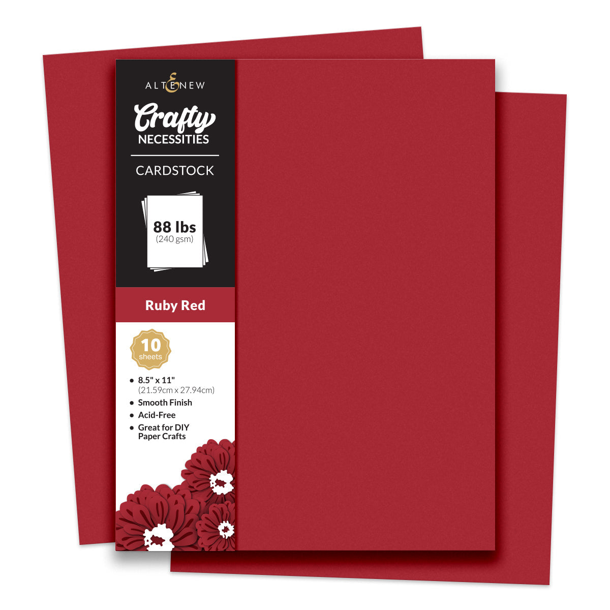 Cardstock Crafty Necessities: Ruby Red Cardstock (10 sheets/set)