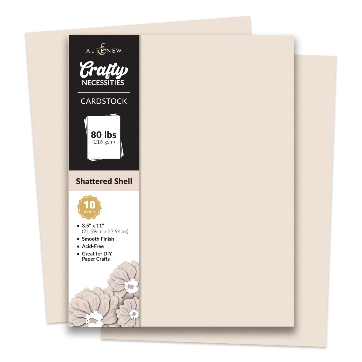 Cardstock Crafty Necessities: Shattered Shell Cardstock (10 sheets/set)