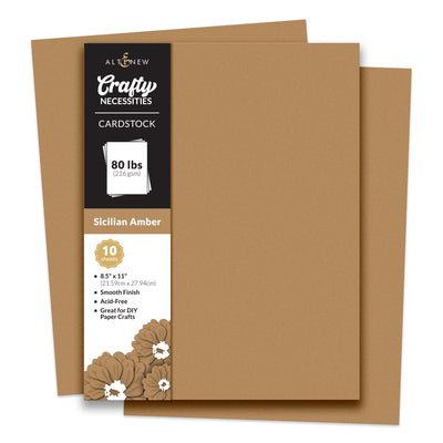 Cardstock Crafty Necessities: Sicilian Amber Cardstock (10 sheets/set)