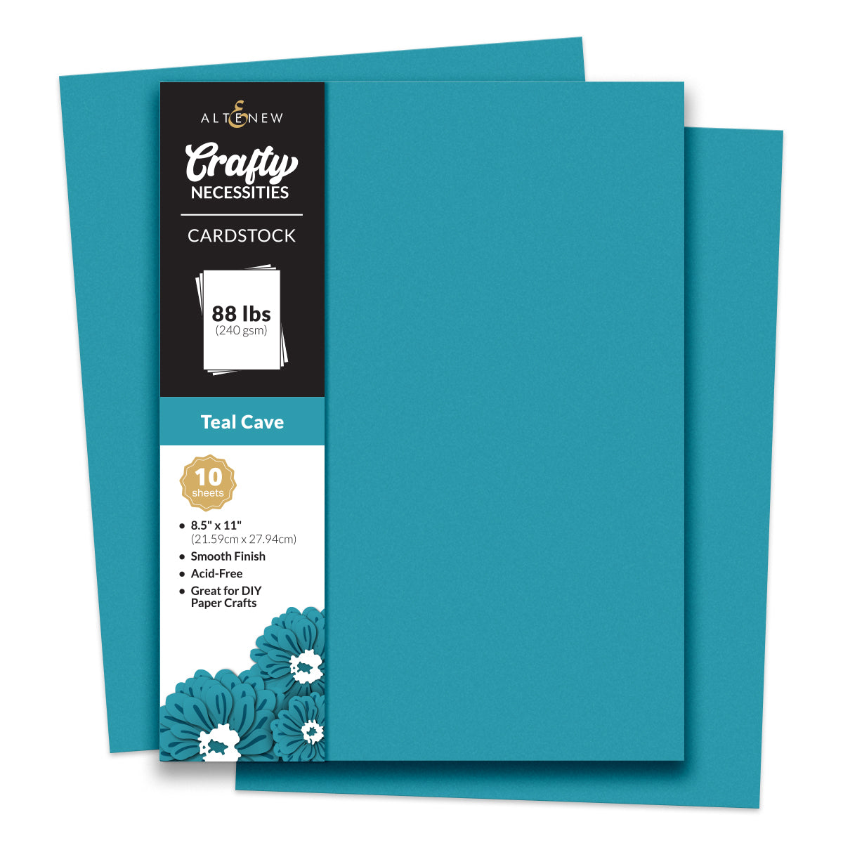 Cardstock Crafty Necessities: Teal Cave Cardstock (10 sheets/set)