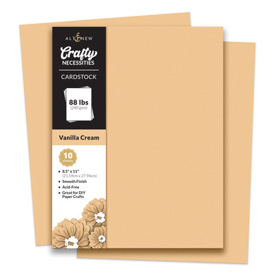 Cardstock Crafty Necessities: Vanilla Cream Cardstock (10 sheets/set)