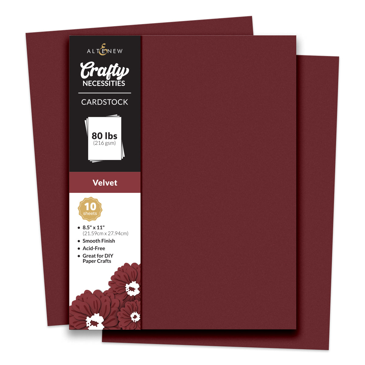 Cardstock Crafty Necessities: Velvet Cardstock (10 sheets/set)