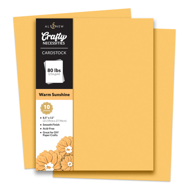 Cardstock Crafty Necessities: Warm Sunshine Cardstock (10 sheets/set)
